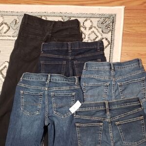 6 pair of boys straight leg jeans in a bundle